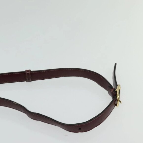 GUCCI Micro GG Canvas Shoulder Bag Red Gold Auth BA2289 - Picture 9 of 16